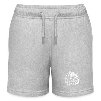 La pêche, c’est amusant - Short de jogging enfant bio Stanley/Stella - gris chiné - Devant