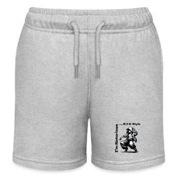 I m Notorious for my B I G Style - Short de jogging enfant bio Stanley/Stella - gris chiné - Devant