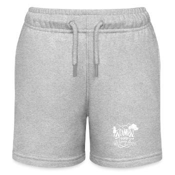 Mehr campen, weniger Sorgen machen - Kinder Organic Joggingshorts Mini Bolter von Stanley/Stella - Grau meliert - Vorne