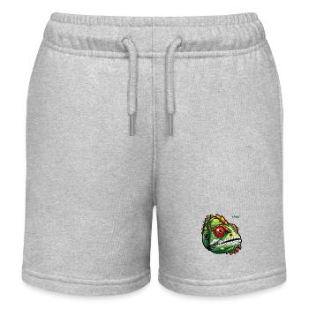Chamäleon Echse - Kinder Organic Joggingshorts Mini Bolter von Stanley/Stella - Grau meliert - Vorne