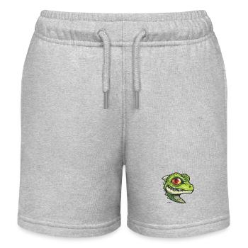 Kleine Drachen Echse - Kinder Organic Joggingshorts Mini Bolter von Stanley/Stella - Grau meliert - Vorne