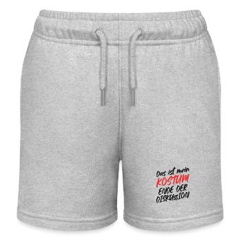 C’est mon costume Fin de la discussion - Short de jogging enfant bio Stanley/Stella - gris chiné - Devant