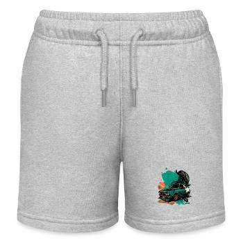 Japanese JDM Car Art - Kids Organic Sweat Shorts by Stanley/Stella - heather grey - Front