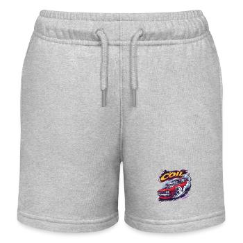 Rouge Muscle Car Turbo Cartoon Racer - Short de jogging enfant bio Stanley/Stella - gris chiné - Devant