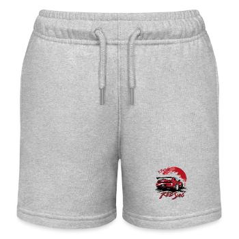 Soleil rouge Cartoon JDM Street Racer Car - Short de jogging enfant bio Stanley/Stella - gris chiné - Devant