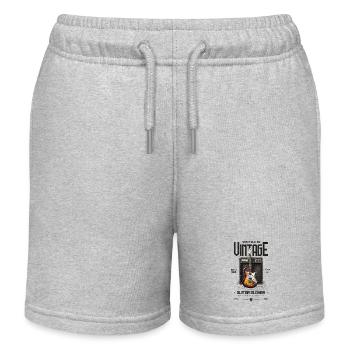 I'm Not Old I'm Vintage Retro 1966 Guitar - Kids Organic Sweat Shorts by Stanley/Stella - heather grey - Front