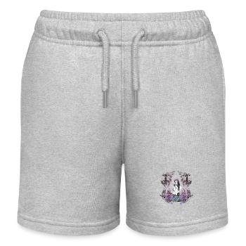 Fille Femme Botte Nostalgique Floral Sensuelle - Short de jogging enfant bio Stanley/Stella - gris chiné - Devant