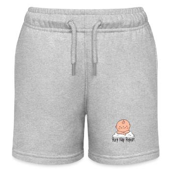Burp Nap Repeat Schwangerschaft Baby Babys - Kinder Organic Joggingshorts Mini Bolter von Stanley/Stella - Grau meliert - Vorne