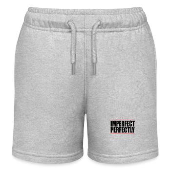 Imperfect Perfectly Quote Perfekt Selbstbewusst - Kinder Organic Joggingshorts Mini Bolter von Stanley/Stella - Grau meliert - Vorne
