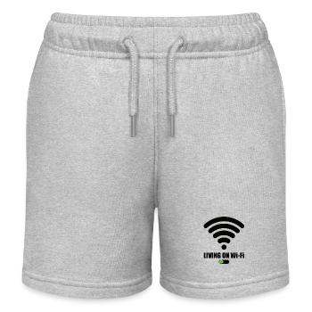Vivre sur Wi-Fi Wifi Wifi Dire Signal Internet - Short de jogging enfant bio Stanley/Stella - gris chiné - Devant