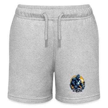 gorille avec chaine en or - Short de jogging enfant bio Stanley/Stella - gris chiné - Devant