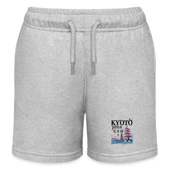 Ein Schrein in Kyoto, Japan - Kinder Organic Joggingshorts Mini Bolter von Stanley/Stella - Grau meliert - Vorne
