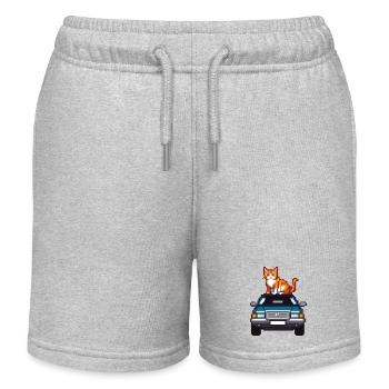 Cat Commander Road Trip - Short de jogging enfant bio Stanley/Stella - gris chiné - Devant