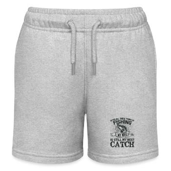 fisch, fisch, angeln, see, meer, angeln, fauna, exotisch - Kinder Organic Joggingshorts Mini Bolter von Stanley/Stella - Grau meliert - Vorne