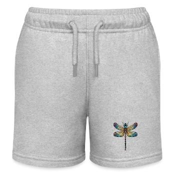 Ein riesige Cartoon Libelle - Kinder Organic Joggingshorts Mini Bolter von Stanley/Stella - Grau meliert - Vorne