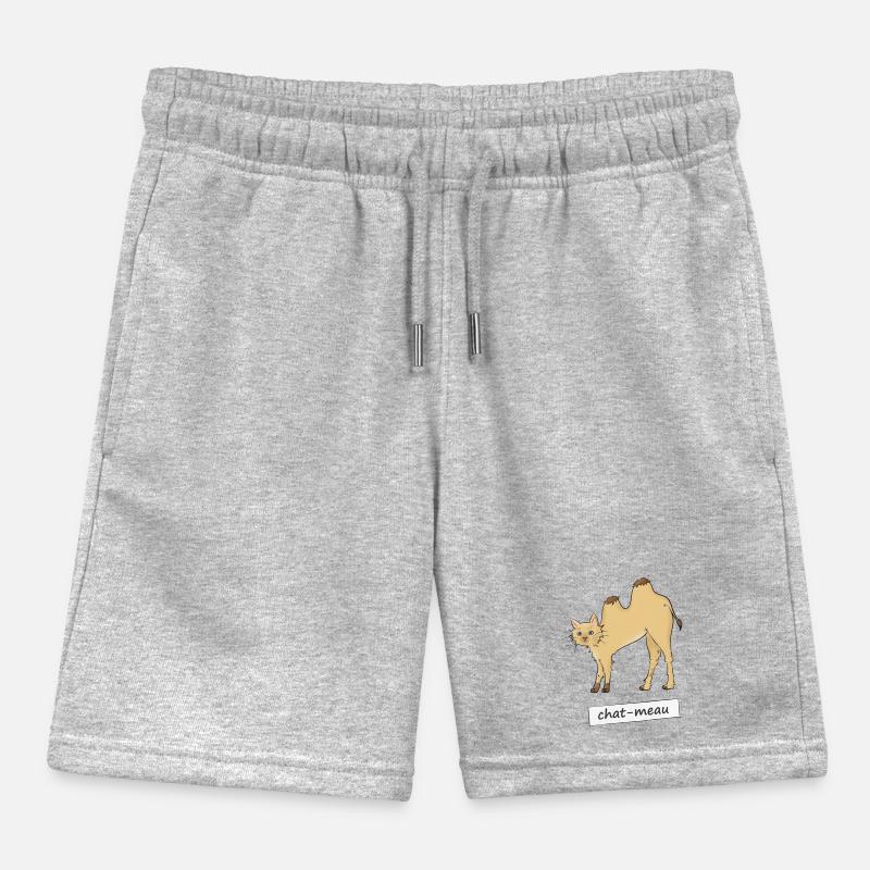Cat meau Kids Organic Sweat Shorts by Stanley/Stella