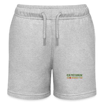 KAMERUN Flagge und Emblem Kameruns - Kinder Organic Joggingshorts Mini Bolter von Stanley/Stella - Grau meliert - Vorne