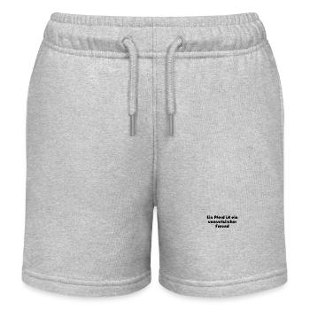 Riding - A horse is an irreplaceable friend - Kids Organic Sweat Shorts by Stanley/Stella - heather grey - Front