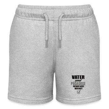 Father and Educator - Kids Organic Sweat Shorts by Stanley/Stella - heather grey - Front