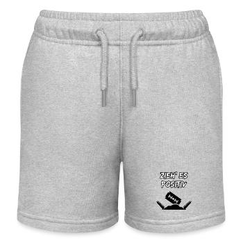 Draw it positively - Kids Organic Sweat Shorts by Stanley/Stella - heather grey - Front