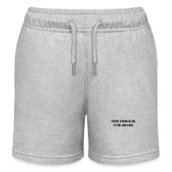 Reiten - Pferde schenken uns Freude und Glück - Kinder Organic Joggingshorts Mini Bolter von Stanley/Stella - Grau meliert - Vorne