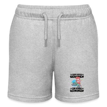 Né pour faire du vélo, forcé d’aller à l’école - Short de jogging enfant bio Stanley/Stella - gris chiné - Devant