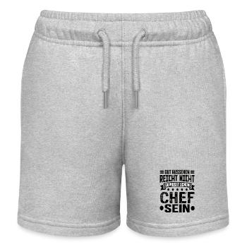 Work Saying Best Sayings - Kids Organic Sweat Shorts by Stanley/Stella - heather grey - Front