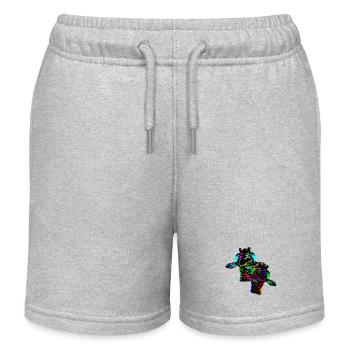 Giraffe Safari Giraffen Kinder Sommer Zootiere - Kinder Organic Joggingshorts Mini Bolter von Stanley/Stella - Grau meliert - Vorne