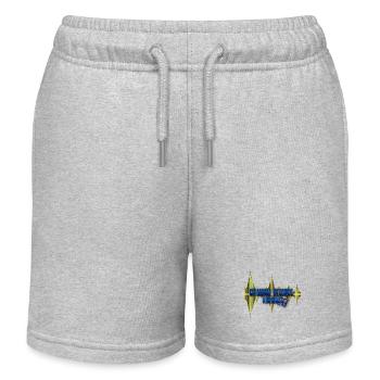 CRIMINAL WAVE FORM - Kids Organic Sweat Shorts by Stanley/Stella - heather grey - Front