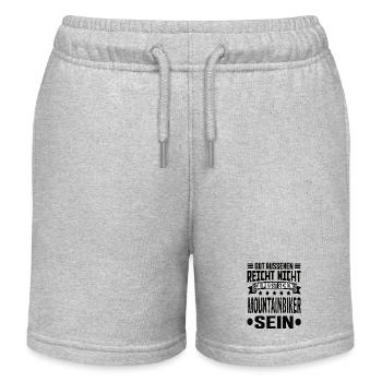Mountain bike Bike Mountain biker Mountain biking - Kids Organic Sweat Shorts by Stanley/Stella - heather grey - Front