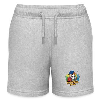 BASKETBALL. PUPPY - Kids Organic Sweat Shorts by Stanley/Stella - heather grey - Front