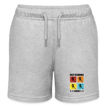 Best Running Mom - Kinder Organic Joggingshorts Mini Bolter von Stanley/Stella - Grau meliert - Vorne