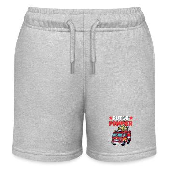 Future Firefighter - Kids Organic Sweat Shorts by Stanley/Stella - heather grey - Front