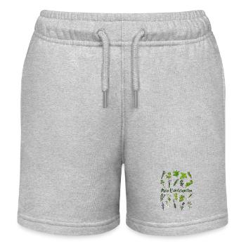 Mein Kräutergarten - Kräuter - Kinder Organic Joggingshorts Mini Bolter von Stanley/Stella - Grau meliert - Vorne