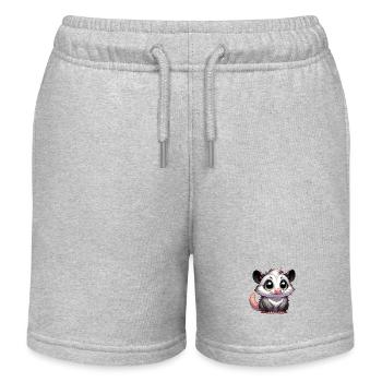 Kawaii Opossum - Kinder Organic Joggingshorts Mini Bolter von Stanley/Stella - Grau meliert - Vorne