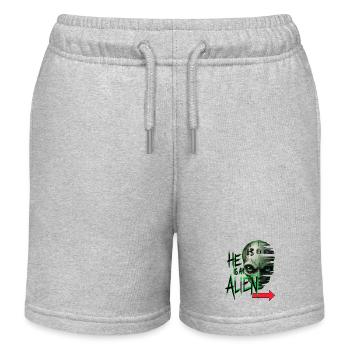 er ist ein Alien - Kinder Organic Joggingshorts Mini Bolter von Stanley/Stella - Grau meliert - Vorne
