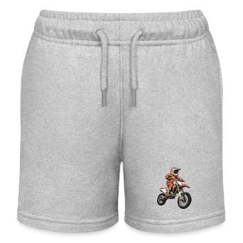 Motocross et moto tout-terrain - Short de jogging enfant bio Stanley/Stella - gris chiné - Devant