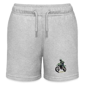 Motocross et moto tout-terrain - Short de jogging enfant bio Stanley/Stella - gris chiné - Devant