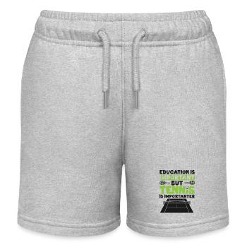Funny Tennis Player Racket - Kinder Organic Joggingshorts Mini Bolter von Stanley/Stella - Grau meliert - Vorne