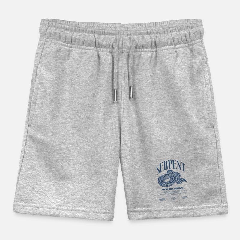 Ball Python Modern Reptile Keeper Streetwear Kids Organic Sweat Shorts by Stanley/Stella