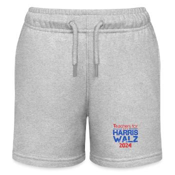Lehrer für Harris Walz 2024 - Kinder Organic Joggingshorts Mini Bolter von Stanley/Stella - Grau meliert - Vorne