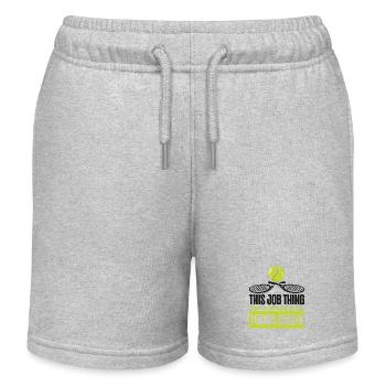 drôle de joueur de tennis raquette ceci - Short de jogging enfant bio Stanley/Stella - gris chiné - Devant