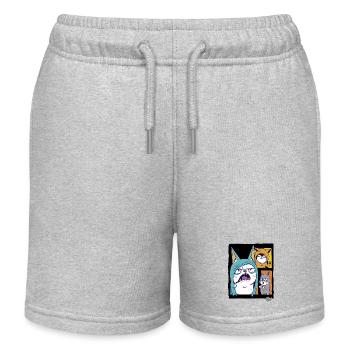 Eine Bande lustiger, hässlicher Katzen-Freunde - Kinder Organic Joggingshorts Mini Bolter von Stanley/Stella - Grau meliert - Vorne