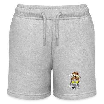 Funny Tennis Player Racket - Kinder Organic Joggingshorts Mini Bolter von Stanley/Stella - Grau meliert - Vorne