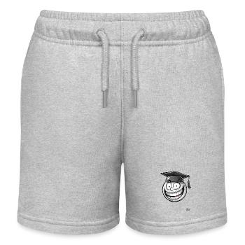Chapeau de graduation drôle : Visage de génie - Short de jogging enfant bio Stanley/Stella - gris chiné - Devant