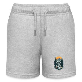 LA VIE EN CAMPING - Short de jogging enfant bio Stanley/Stella - gris chiné - Devant