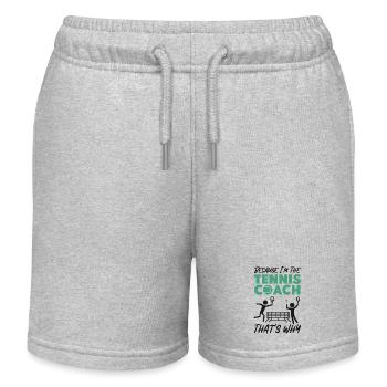 drôle joueur de tennis raquette jeu de mots voir - Short de jogging enfant bio Stanley/Stella - gris chiné - Devant