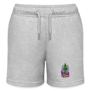 Buddhism God Bodhisattva Green Tara - Kids Organic Sweat Shorts by Stanley/Stella - heather grey - Front