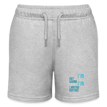 Je ne suis pas bizarre, je suis en édition limitée - Short de jogging enfant bio Stanley/Stella - gris chiné - Devant
