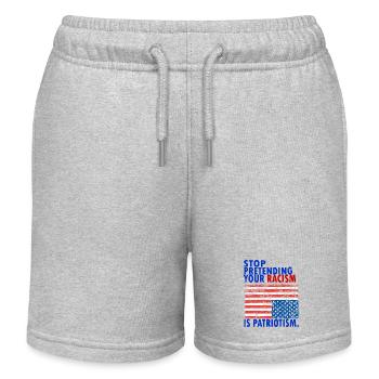 STOP PRETENDING YOUR RACISM IS PATRIOTIS - Kinder Organic Joggingshorts Mini Bolter von Stanley/Stella - Grau meliert - Vorne